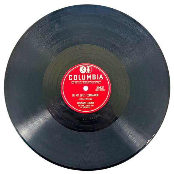 Rosemary Clooney Be My Lifes Companion 10in Shellac 78 RPM Columbia 39631 - Picture 1 of 4